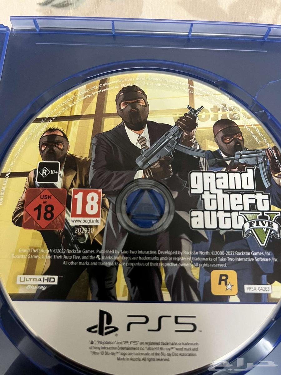 شريط قراند 5 نسخة سوني 564362333131393110