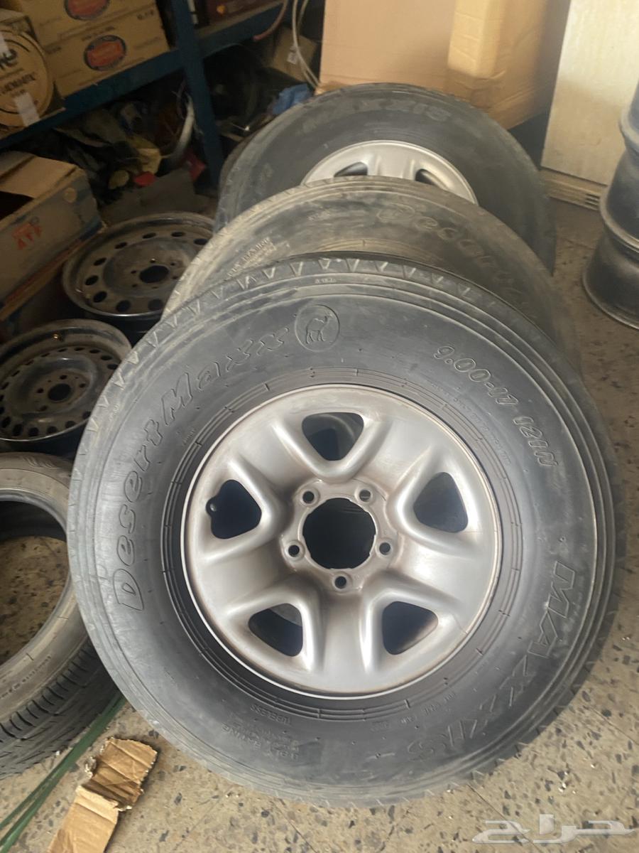 جنوط وكالة جيب 17حديد العدد خمسة وخمسة كفرات بالون 17ماكسس64497661929474111