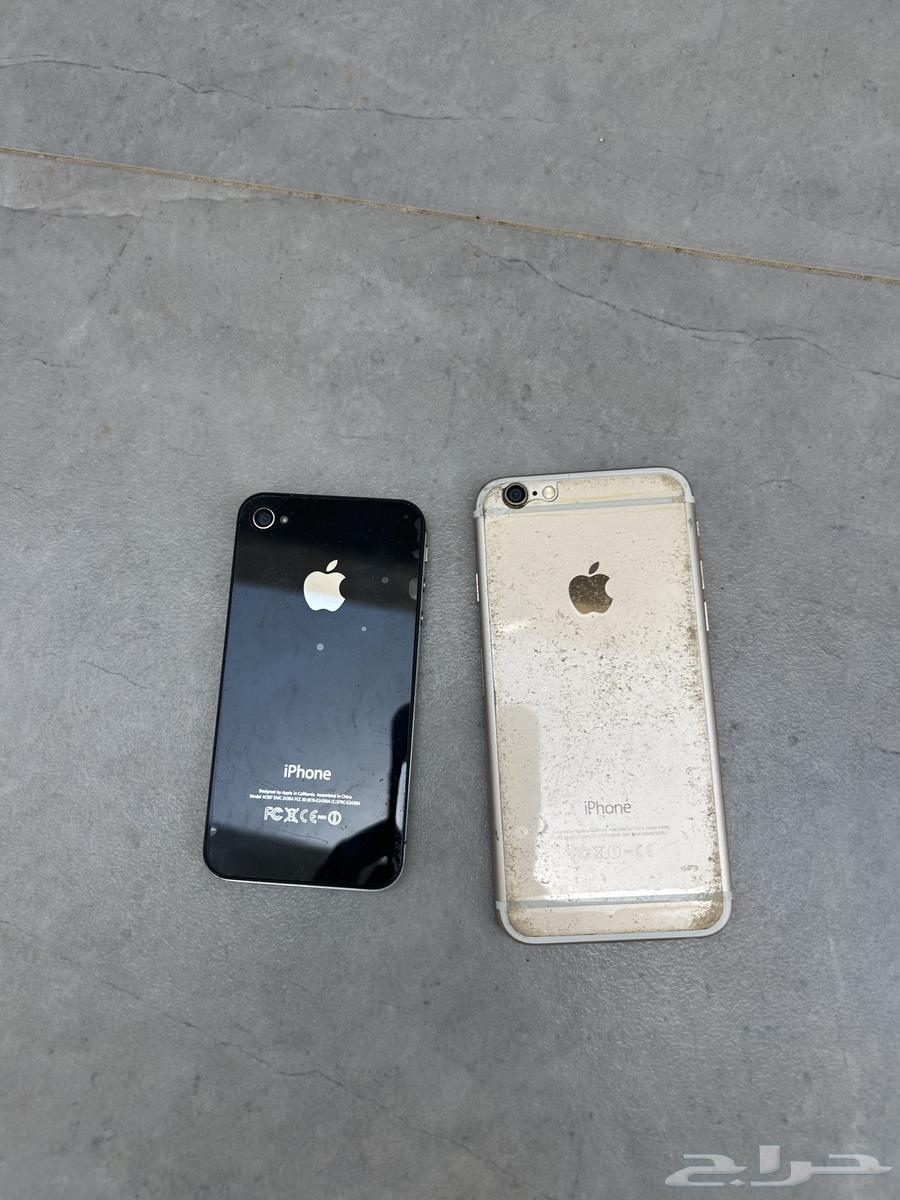 عدد 2 جوال ايفون واحد فور اس ( 4S ) والثاني ايفون 6 .64353780292482111