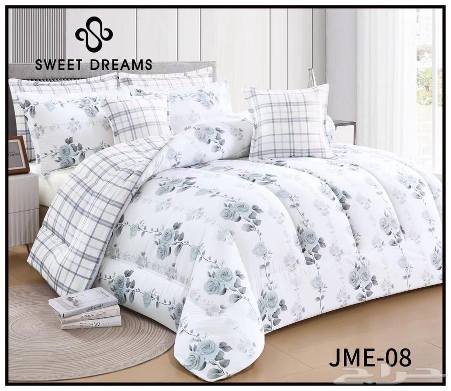 Summer double bedding set, 8 pieces for 170 SAR, immediate delivery64361682260993111