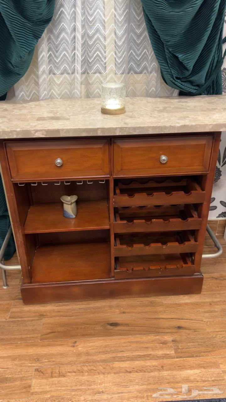 بار للقهوة مصنوع من الخشب الفاخر مع سطح من الرخام الصلب64359331848194112