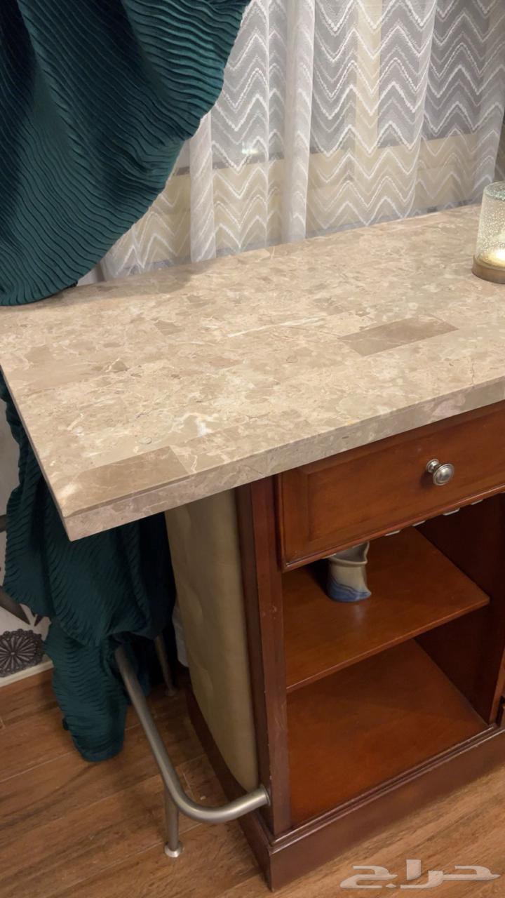 بار للقهوة مصنوع من الخشب الفاخر مع سطح من الرخام الصلب64359331848194111