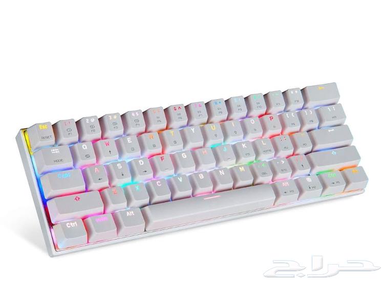 كيبورد موتوسبيد ابيض سويتش ازرق64359160175489110