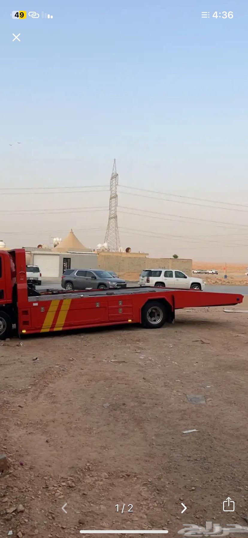 Flatbed for transporting broken-down and damaged vehicles inside and outside Mahayel63617360459523110