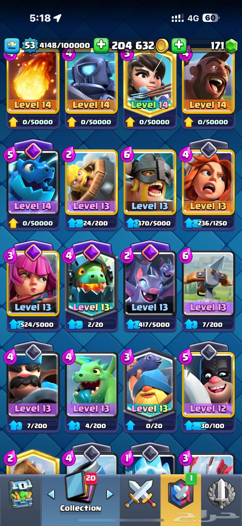 Clash Royale account 9k, full elite and 9-year badge64357615186562112
