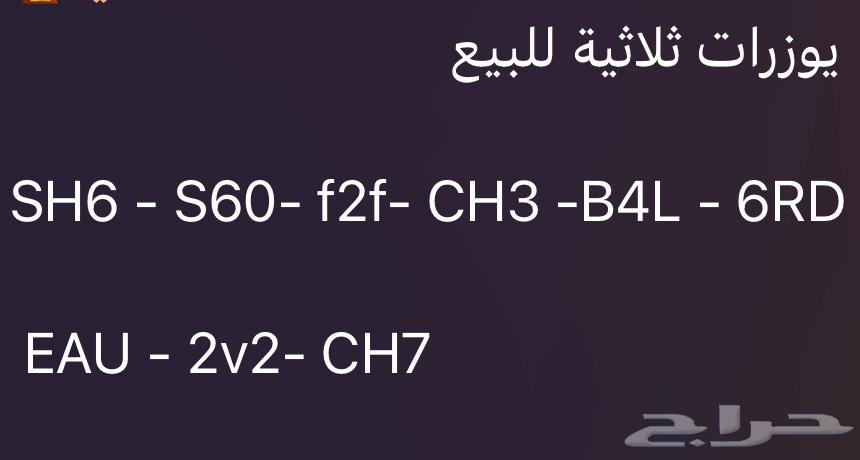 يوزرات ببجي ثلاثية للبيع64360507374338110