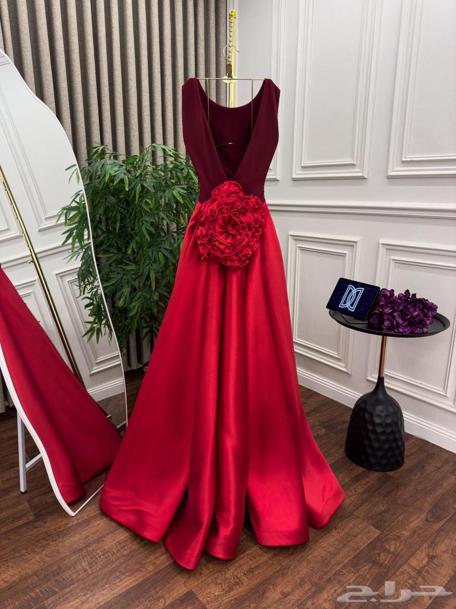 فستان درجتين احمر نضيف64360348271490112