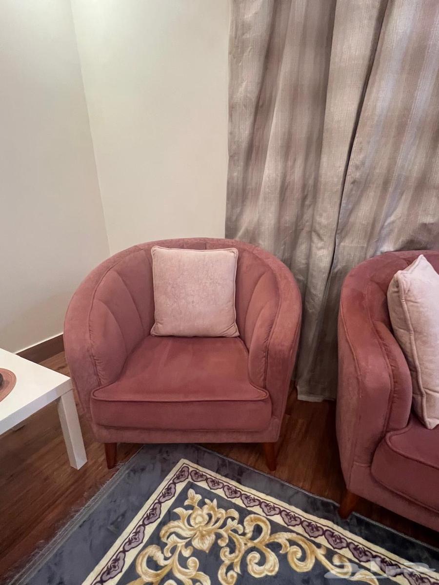 مجموعة كنبات وردية بأناقة الخشب   4 قطع64359995629314114