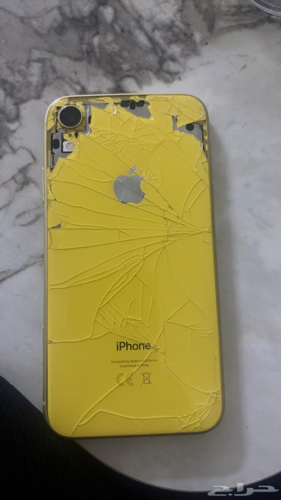 ايفون XR شبه جديد ناقصه شاشه اماميه وخلفيه فقط ب 35064364529819265111