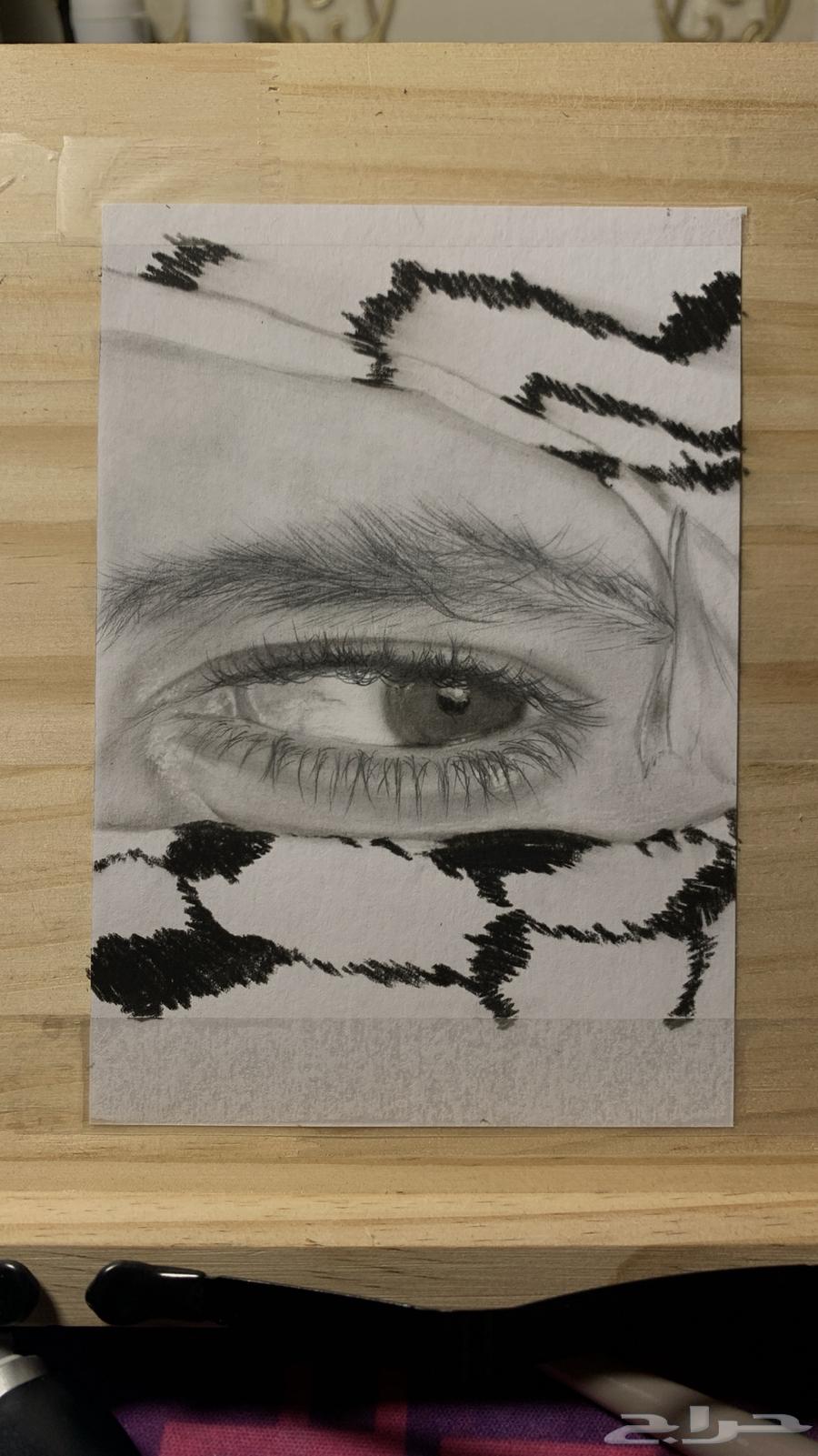 رسم بالرصاص والفحم على حسب الطلب64364684225795110