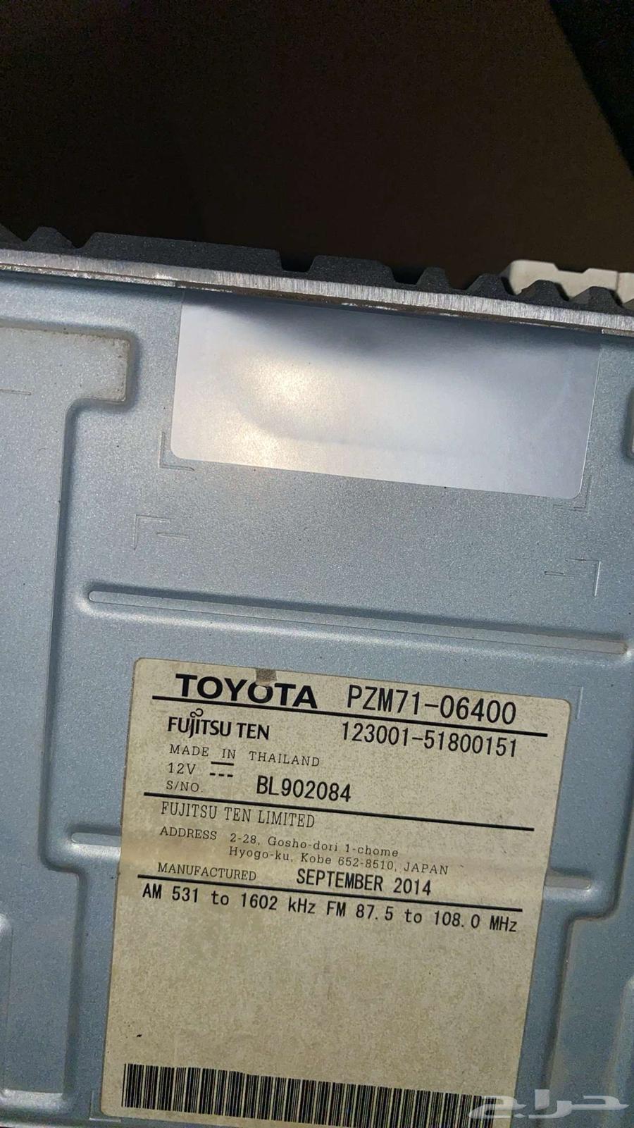 مسجل كامري من 2012-2015 ويارس 2014-2016 افجي تايوتا بشكل عام64494509822465110