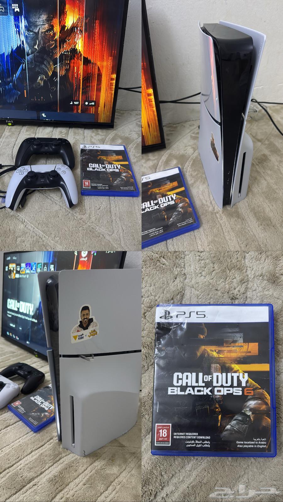 PlayStation 5 with two controllers (gamepads) and cable included in the offer64373063710211110