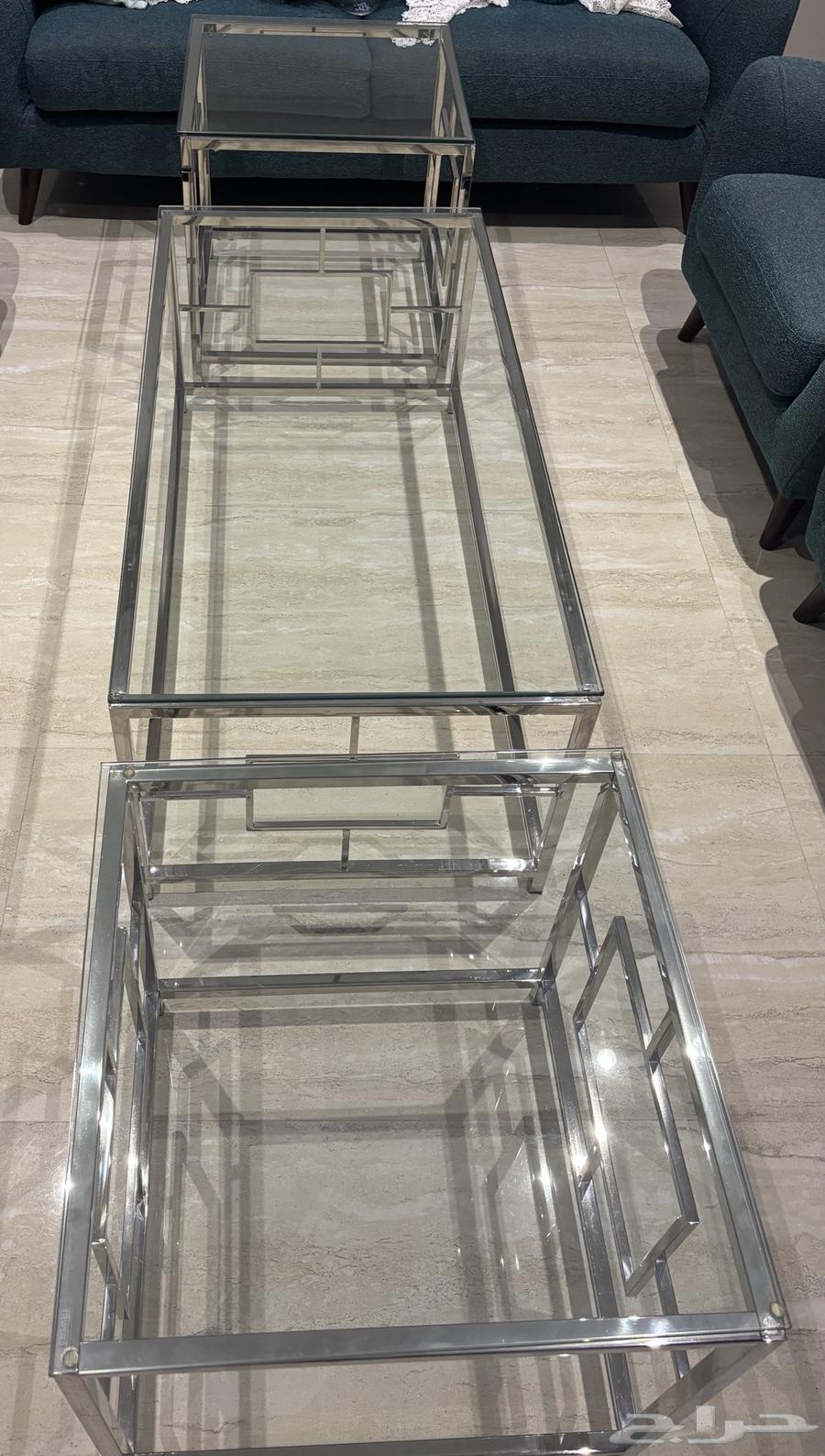 3 طاولات طقم بحاله جيده64375111875970113