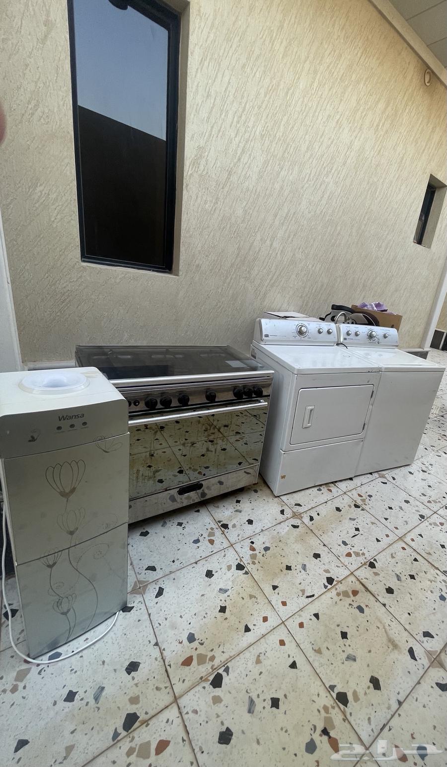 غسالة ومجفف امريكي مع فرن وبرادة مويه64371803500673110