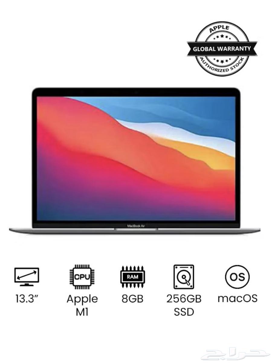 ماك بوك اير 2020 13 بوصة. M1 جديد في كرتونه لسه مافتحته64365454585345113