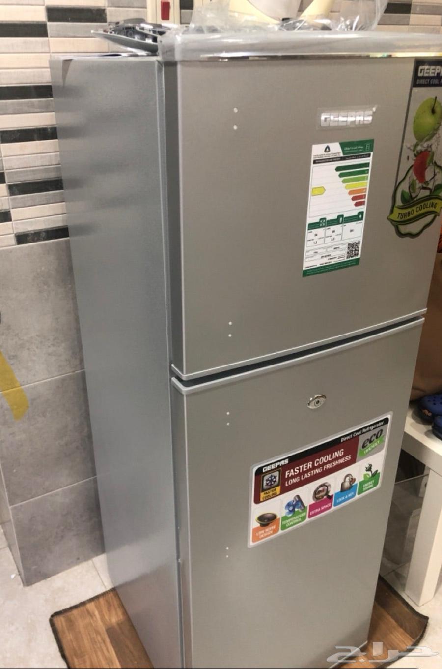 New refrigerator in carton, two doors, 132 liters, crystal silver64369601053827111