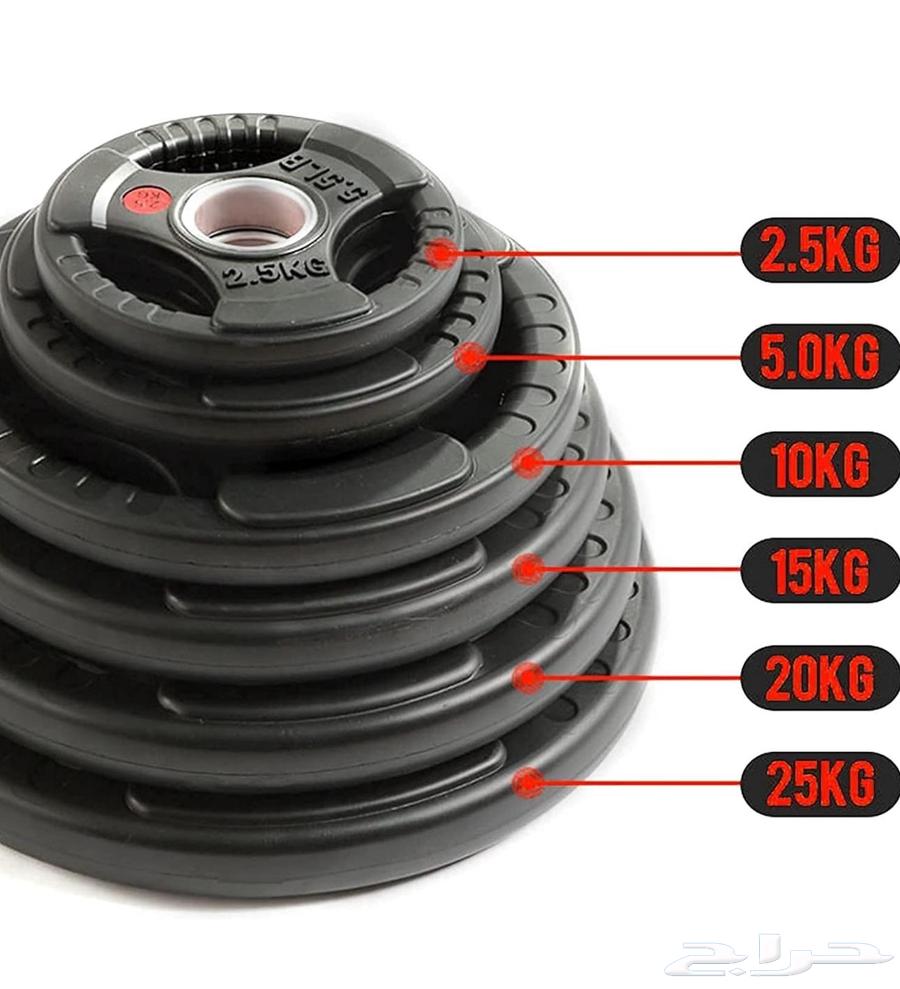 قرص أثقال إحترافي مطاطي أولمبي وزن 10 كجم64375842872067114