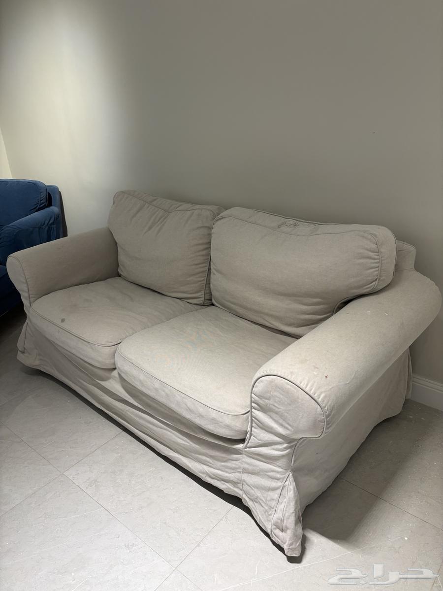 طقم كنب ايكيا 5 قطع مع مسند للقدم64368120060801111