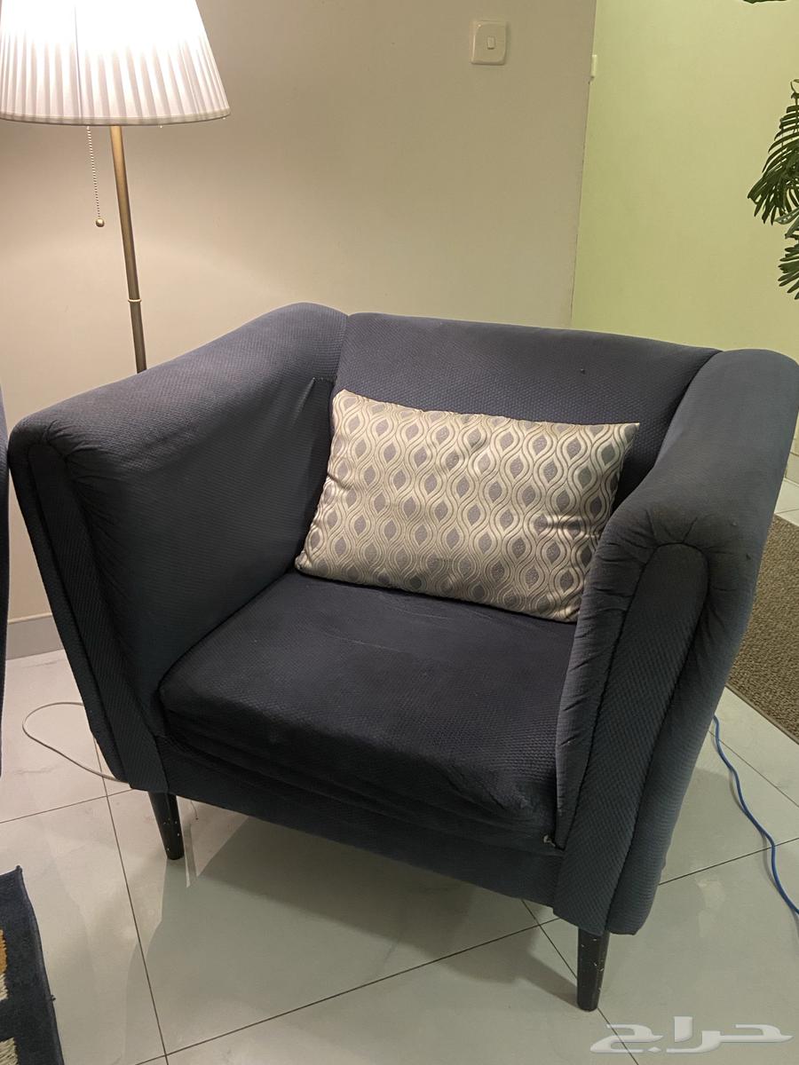 كنب كحلي ثنين صغار نفر واحد وثلاث كبار يكفي أربع معا المخاد64372930793219110