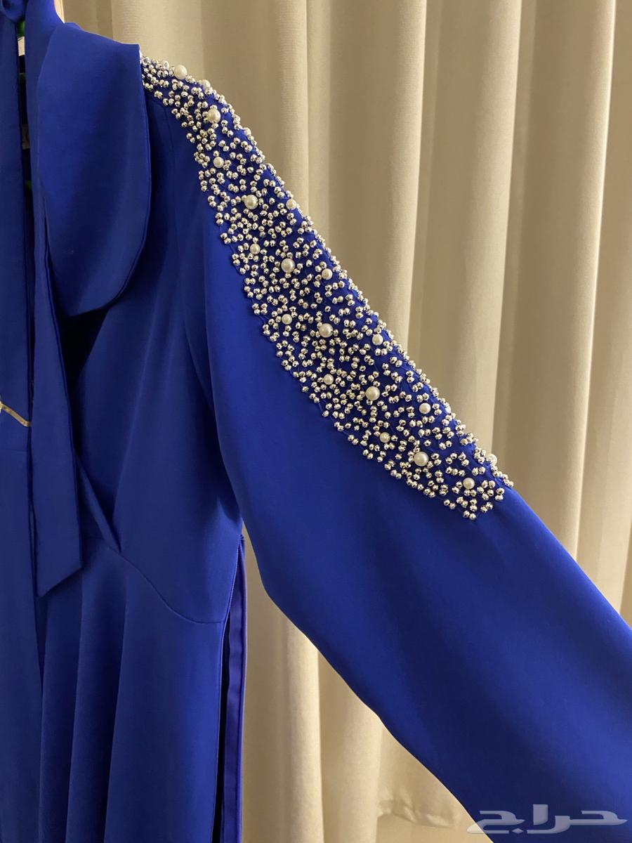 فستان نسائي يلبس L و LX قماشه ثقيل وفيه كرستال ينفع للحوامل64373698650241112