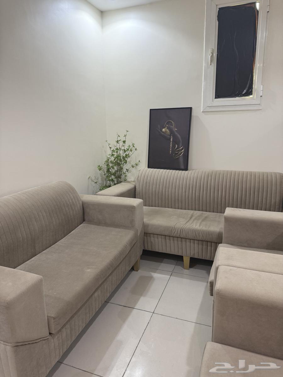 Modern sofa set of 2 and two single and a half beds64371555518467111