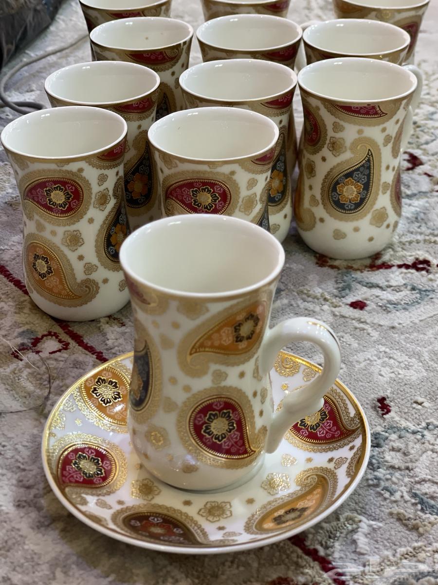 طقم فناجيل وبيالات وزمازم قهوة وشاهي جديده64371001696771111