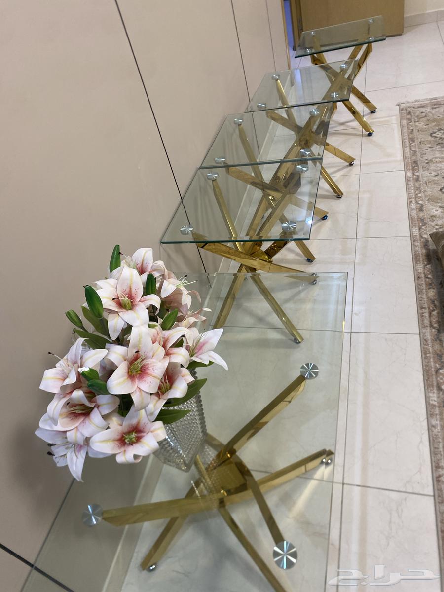 Glass tables with golden bases for sale64373107366913111