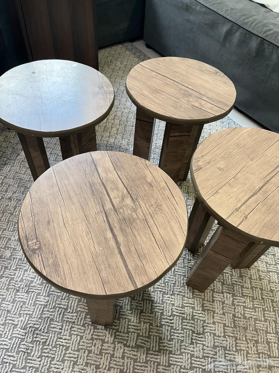 للبيع طاولات خشب أربعه خدمه مع وحده كبيره64370813365890114