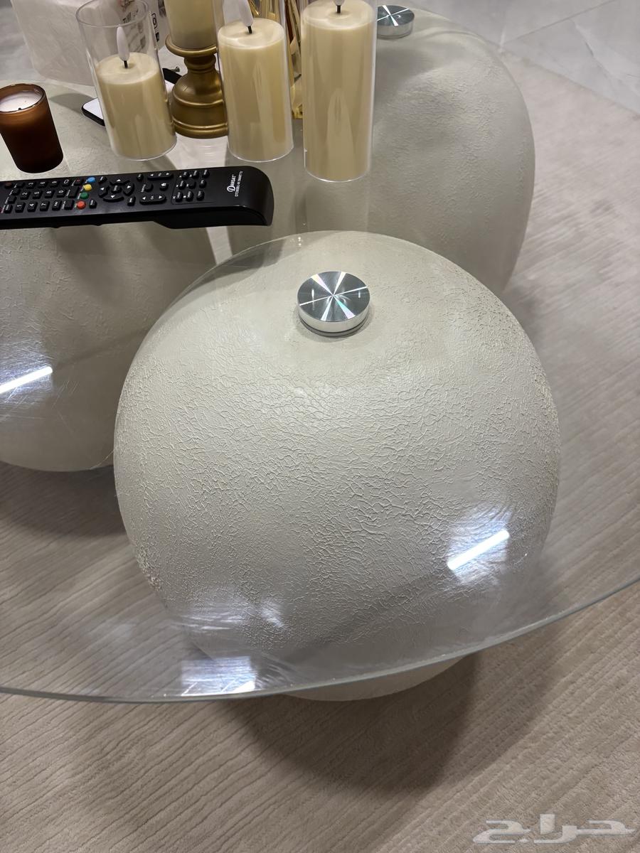 Marble table with glass top64363606390914112