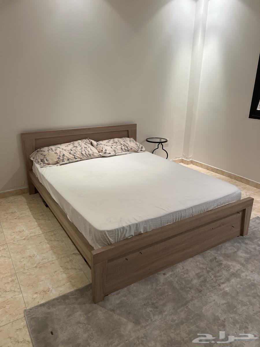 IKEA 1.5-person bed with mattress (140 200) almost new 650 SAR64363921815809110