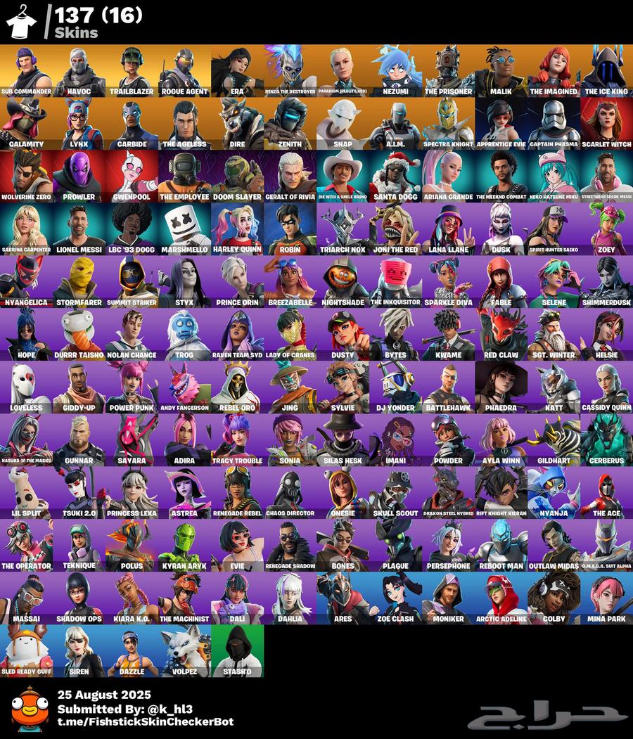 حساب فورت نايت للبيع64363532231171110