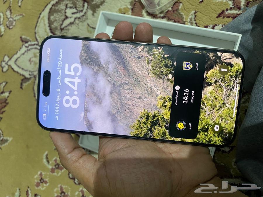 ايفون 15 برو ماكس 256g بطارية 89 كرتونه واغراضة معه64374656315779111