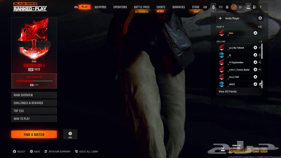 حساب بلاك اوبس كرمسون64375438028801110