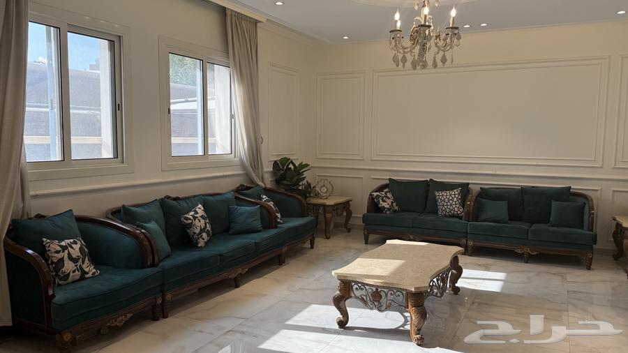 طقمين كنب كلاسيكي خشب منقوش فاخر64370115035906111