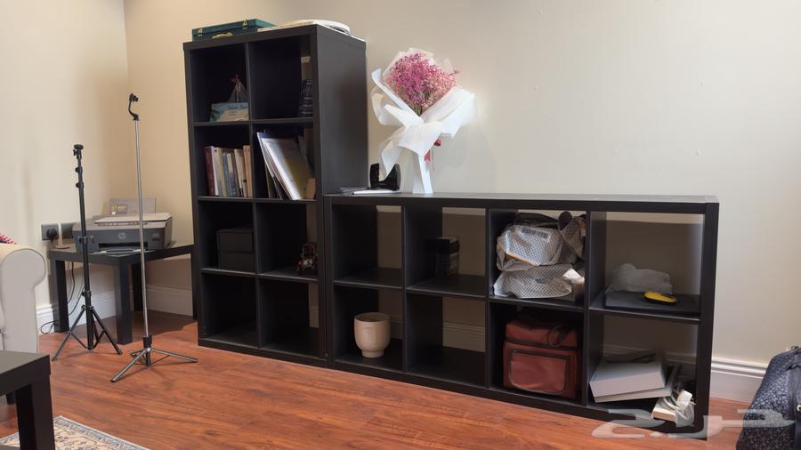 IKEA sofa set with two tables and storage shelves64369290634370111