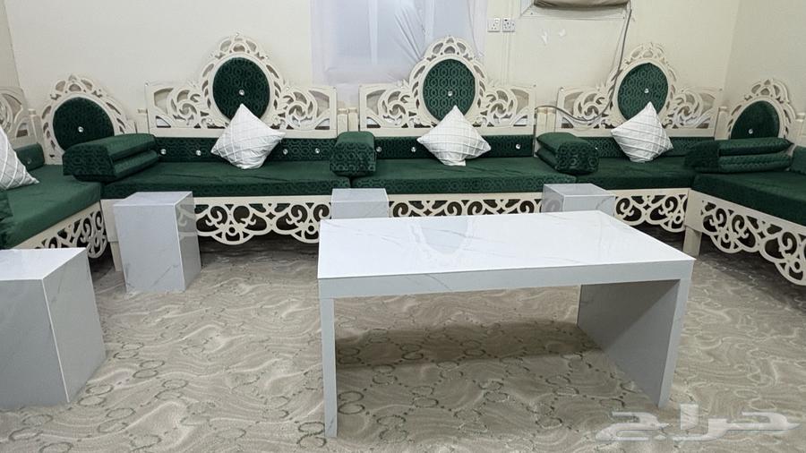 قرفة 9 كراسي وطاولة و 6 خدمه وفرشه64375111891459112