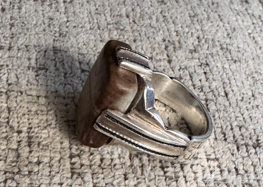 خاتم فضة عقيق بافوري قص مربع نوادر صياغة الوليف مقاس 2364368382660995114