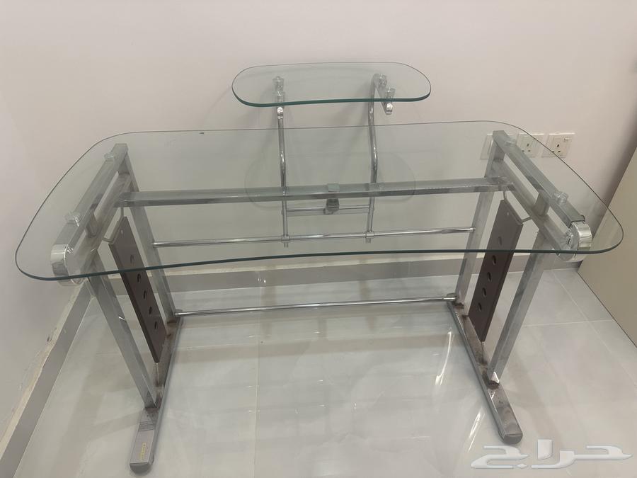مكتب زجاج شفاف بحاله جيده64372127011842112
