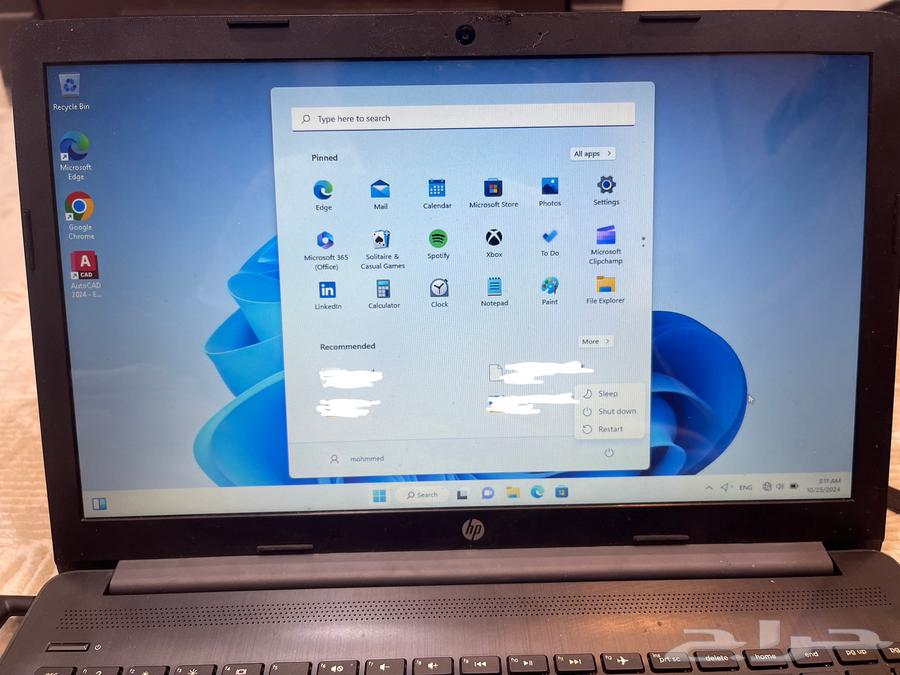 لابتوب hp للبيع بحالة جيدة64363591722242112