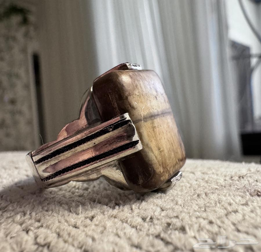 خاتم فضة عقيق بافوري قص مربع نوادر صياغة الوليف مقاس 2364368382660995110