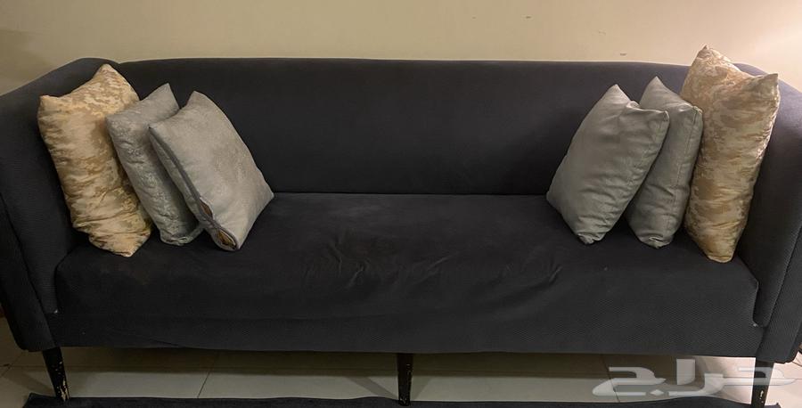 كنب كحلي ثنين صغار نفر واحد وثلاث كبار يكفي أربع معا المخاد64372930793219111