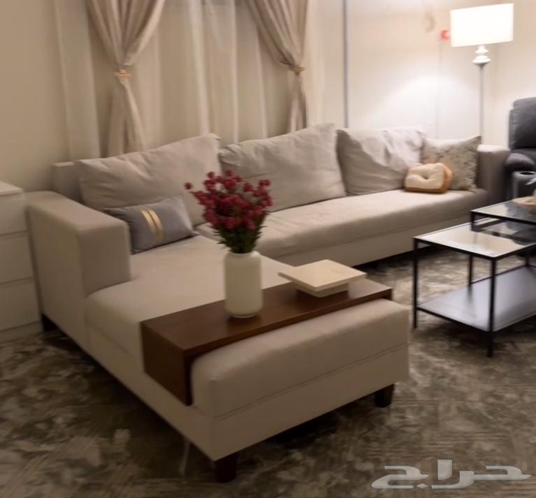 كنب حرف L اللون بيج - الافلاج64363383341953110