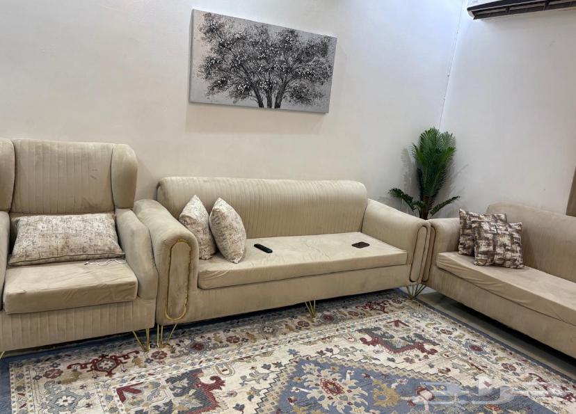 Beige sofa, five sofas can accommodate ten people, large table, quarter service64368966351234113