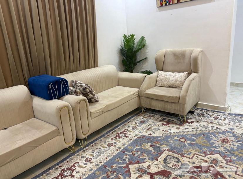 Beige sofa, five sofas can accommodate ten people, large table, quarter service64368966351234111