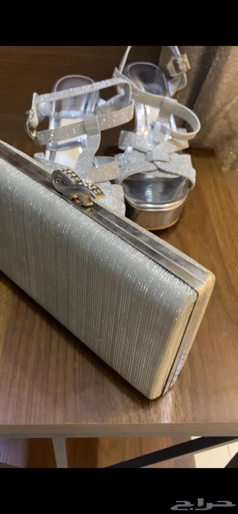 فستان زواج جديد مع شوز وشنطه64376480677251112