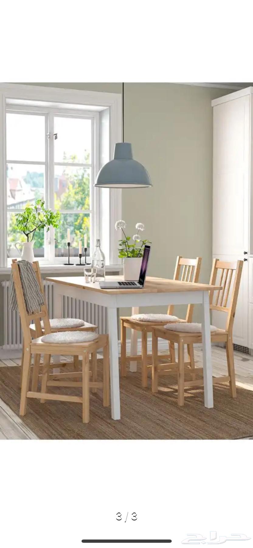 طاوله ايكيا معاها كرسيين شبهه جديده ومغلفه تغليفه النقل64373624911873111