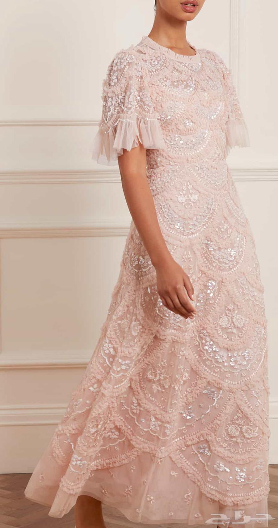 فستان نيدل اند ثريدز وردي فخم وناعم64376080164482110