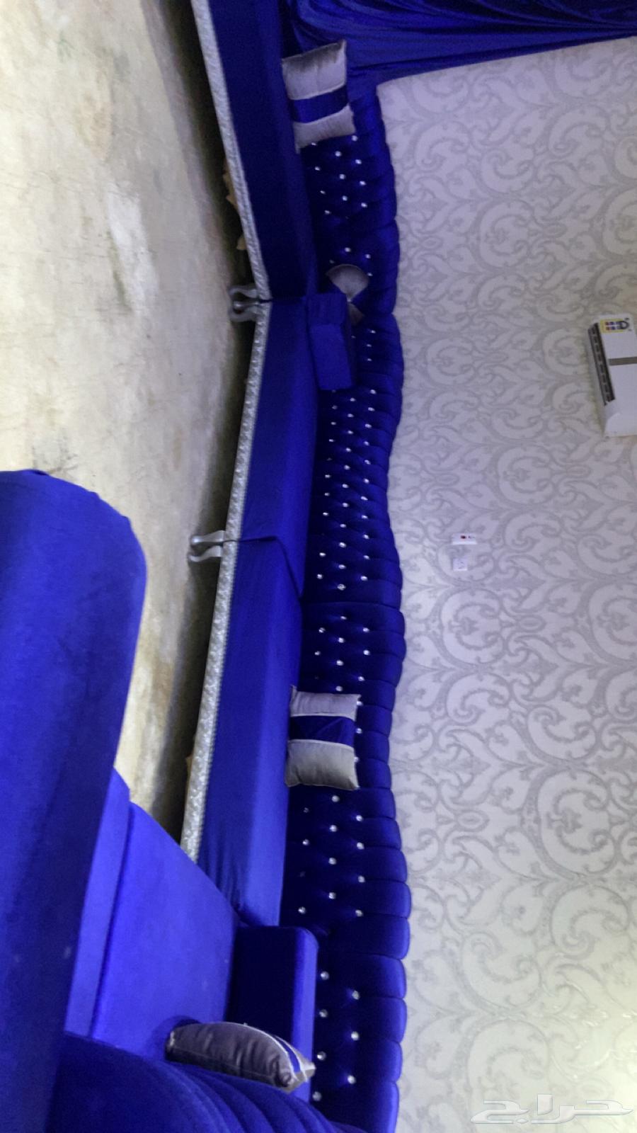 كنب مجلس باللون الازرق جديد 11 قطعة السعر 100064389059008385110