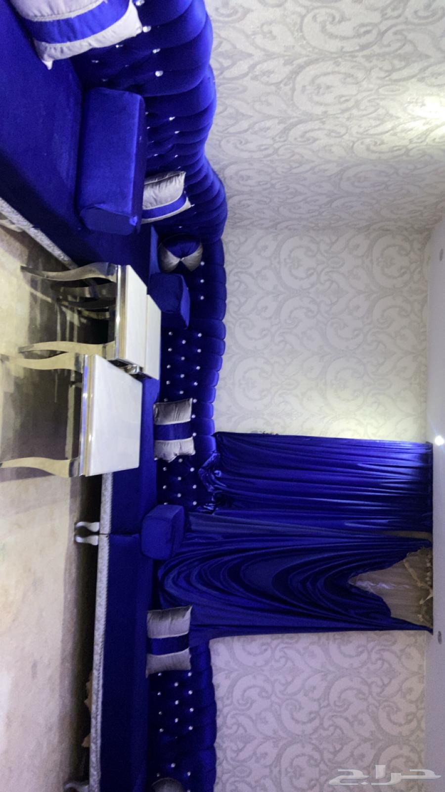 كنب مجلس باللون الازرق جديد 11 قطعة السعر 100064389059008385113