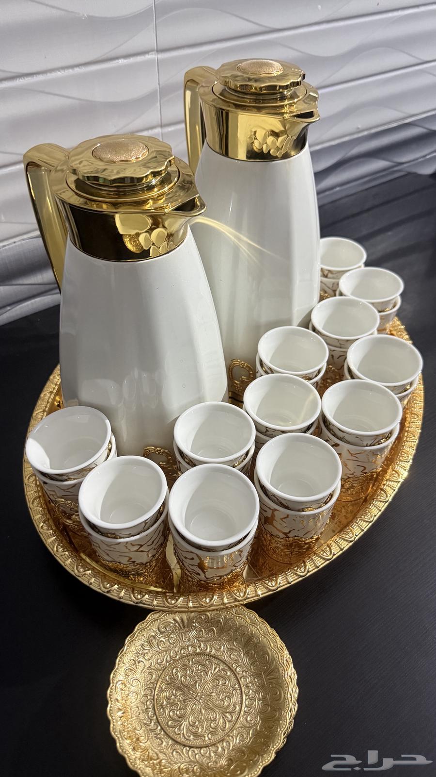 طقم بيالات شاي وقهوه وترامس نظيفه وخاليه من العيوب64379925717763110